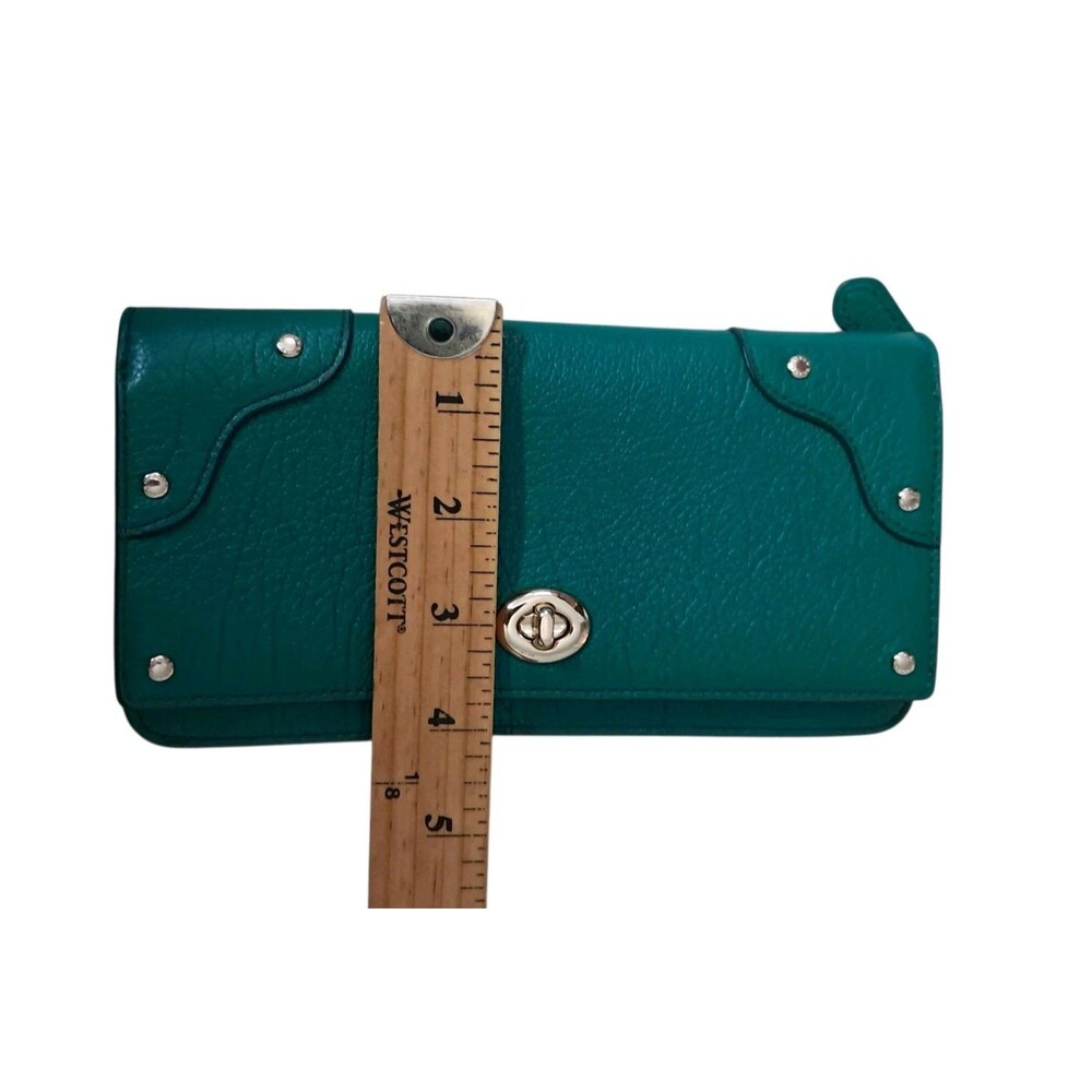 Coach Green Leather Wallet with Silver Hardware - Picture 16 of 16